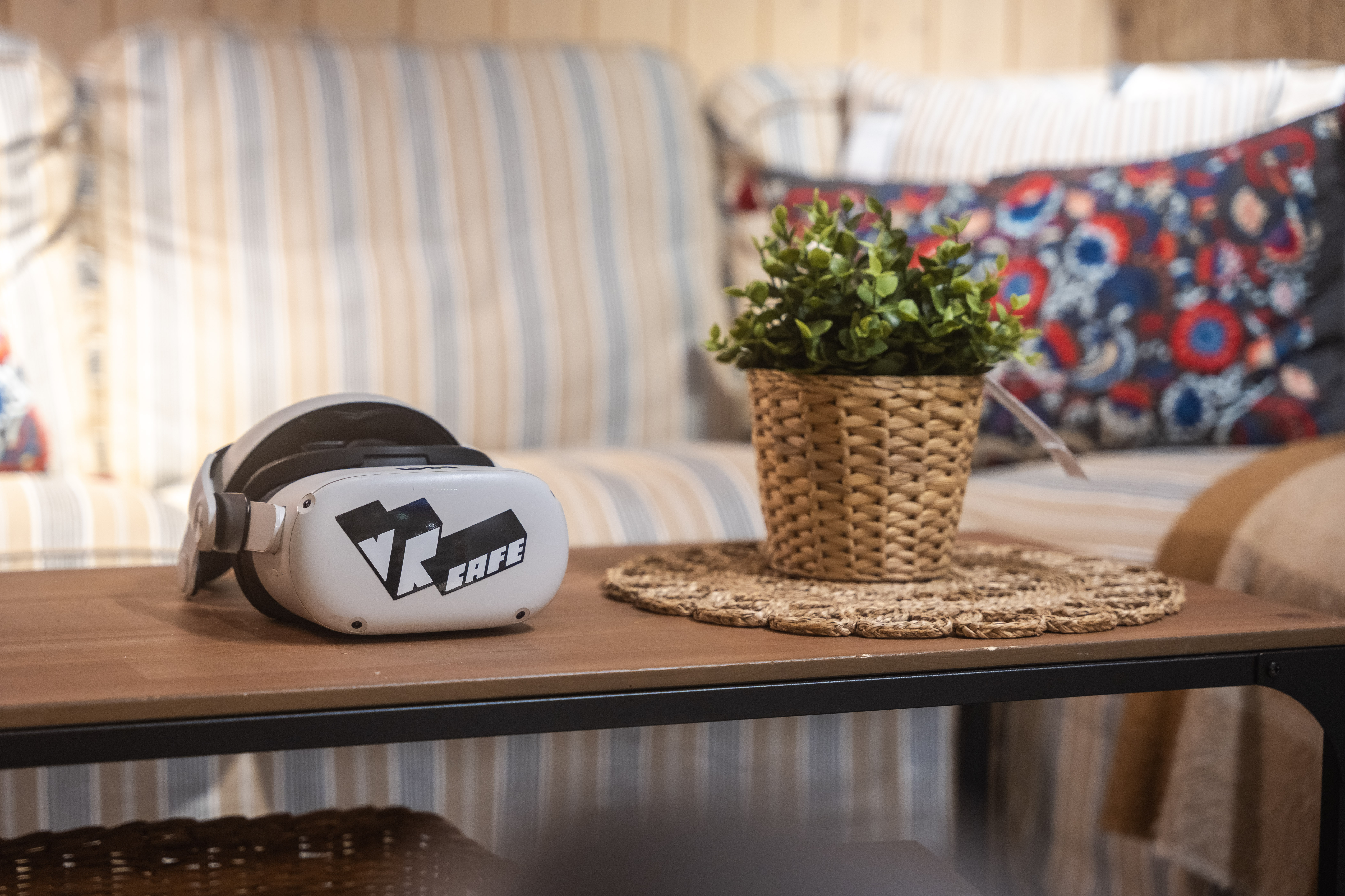 VR@Home headset on a table